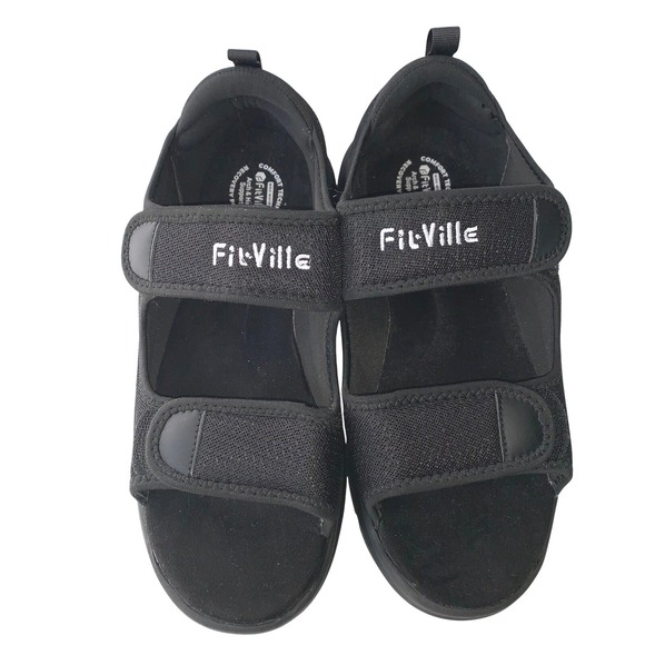 Fit-Ville Other - Men's Recovery Slide Sandals FitVille Arch Support Comfort Slip-On Size 10
